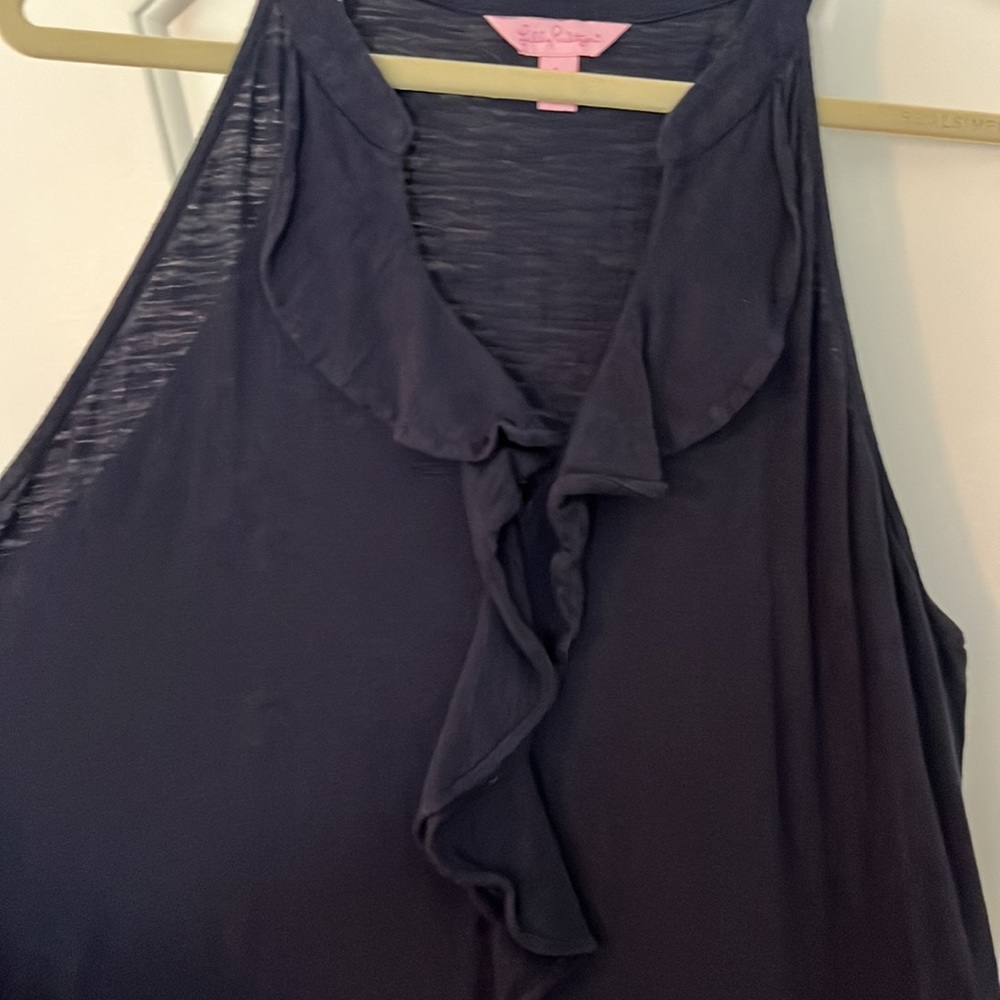 Lilly Pulitzer cotton/modal dress in navy. Size large